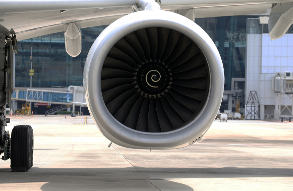 aircraft engine close up